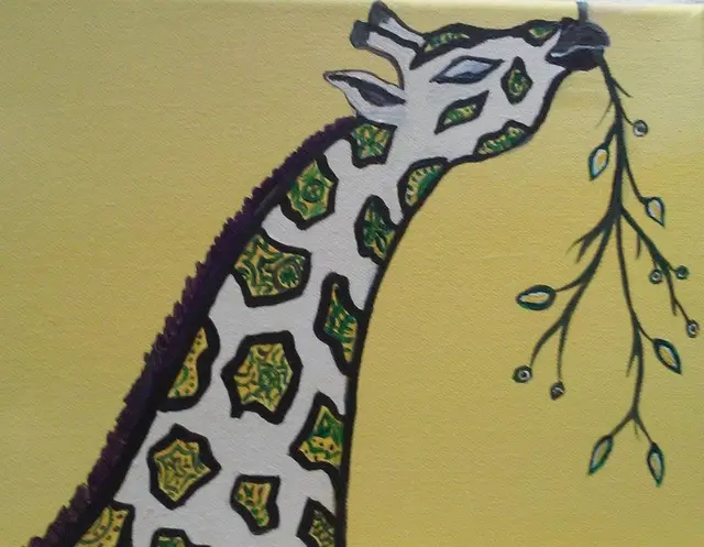 Gentle Giraffe, painting by Linda Anne Ehlers
