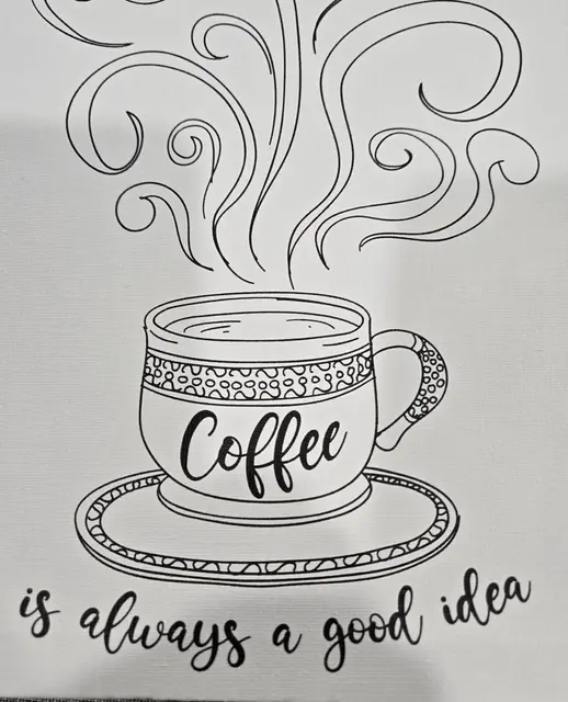 Coffee paint kit canvas