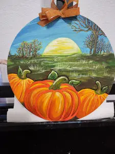 Pumpkin Patch Sunrise, painting by Linda Anne Ehlers