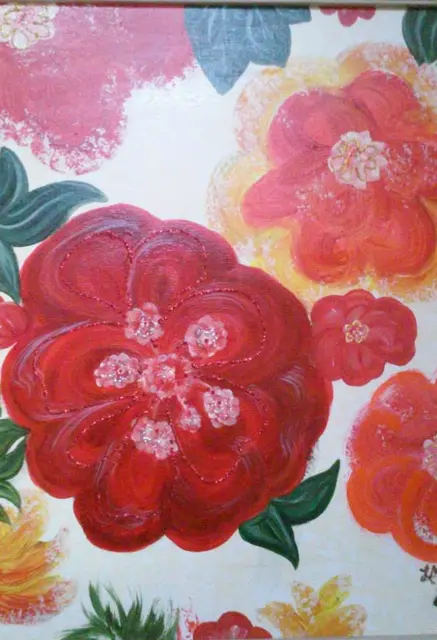 Red Blooms, painting by Linda Anne Ehlers