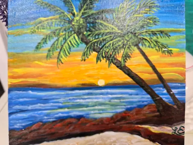 Tropical Sunset, painting by Linda Anne Ehlers