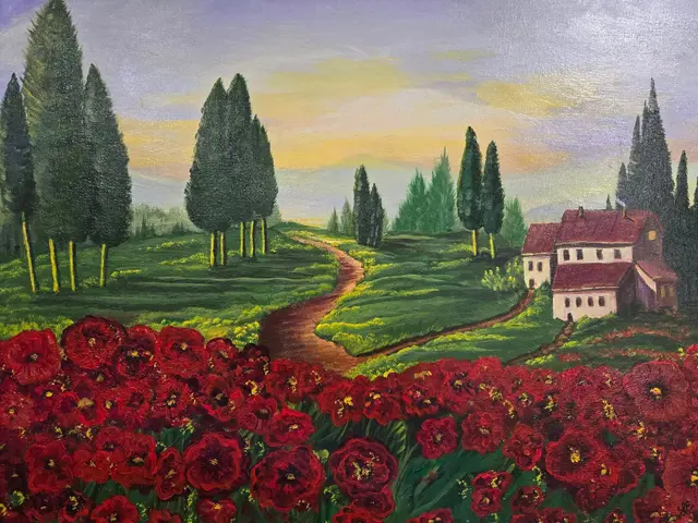 Tuscan Poppy Hills painting
